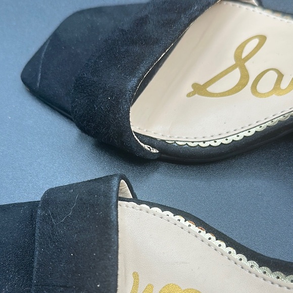 black suede Sam Edelman Daniella block heel sandal size 9 - Picture 5 of 6